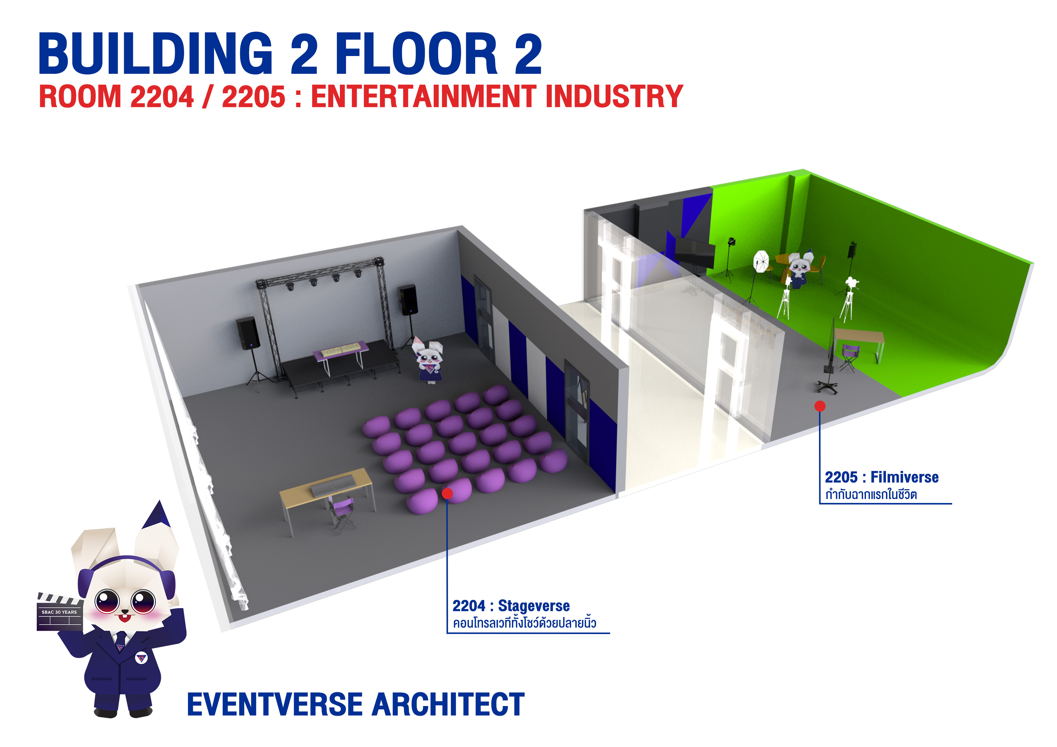 ผังพื้นที่สาขา สาขาอุตสาหกรรมบันเทิง