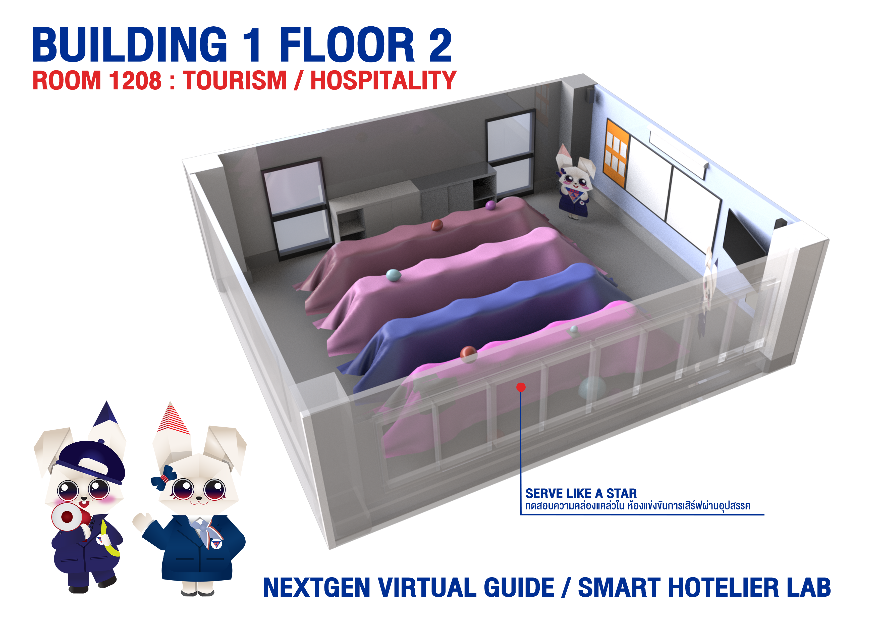 ผังพื้นที่สาขา สาขาการโรงแรม
